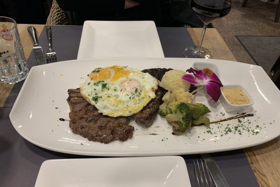 Brazillian steak with eggs