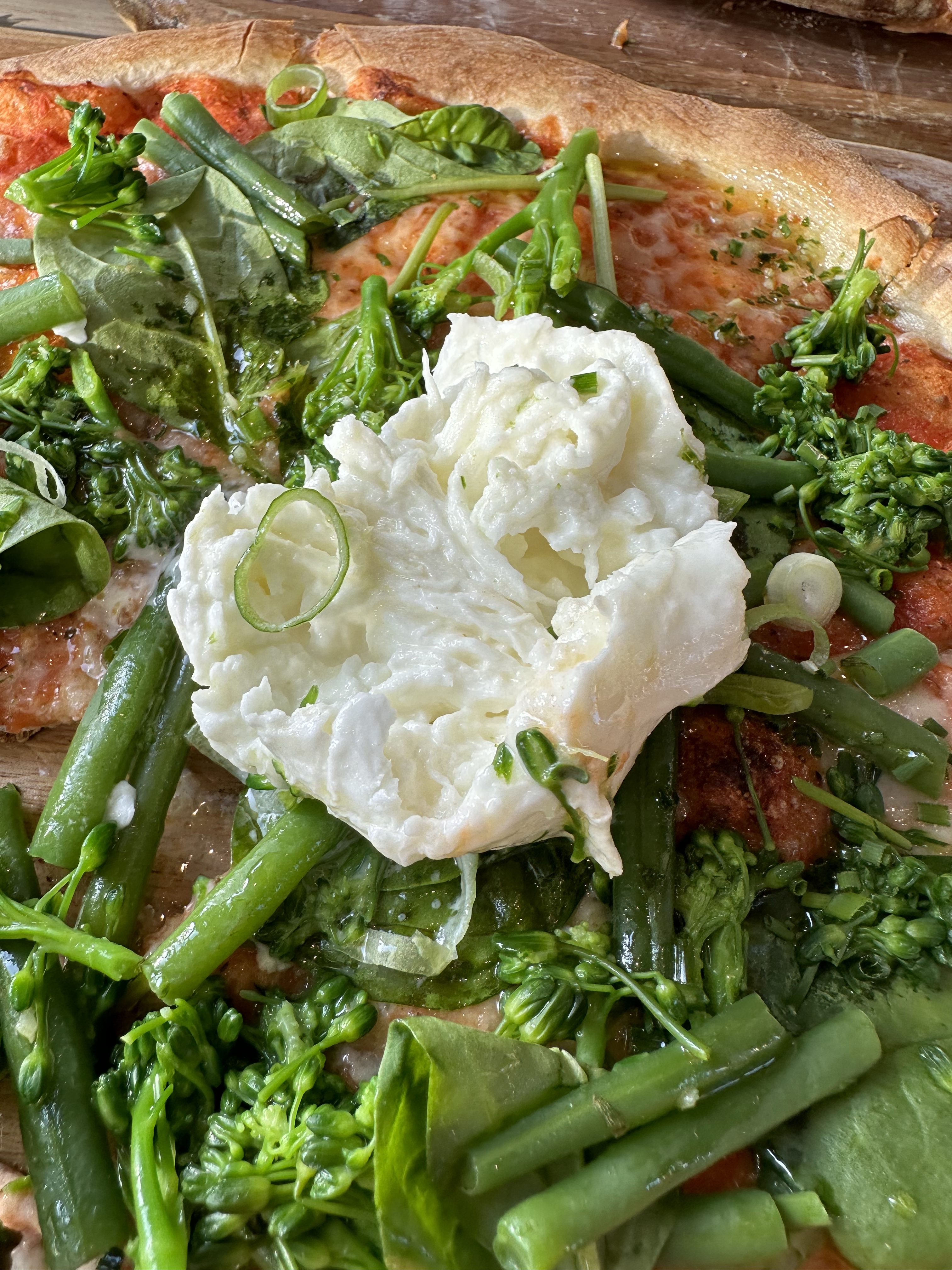 Pizza with veggies