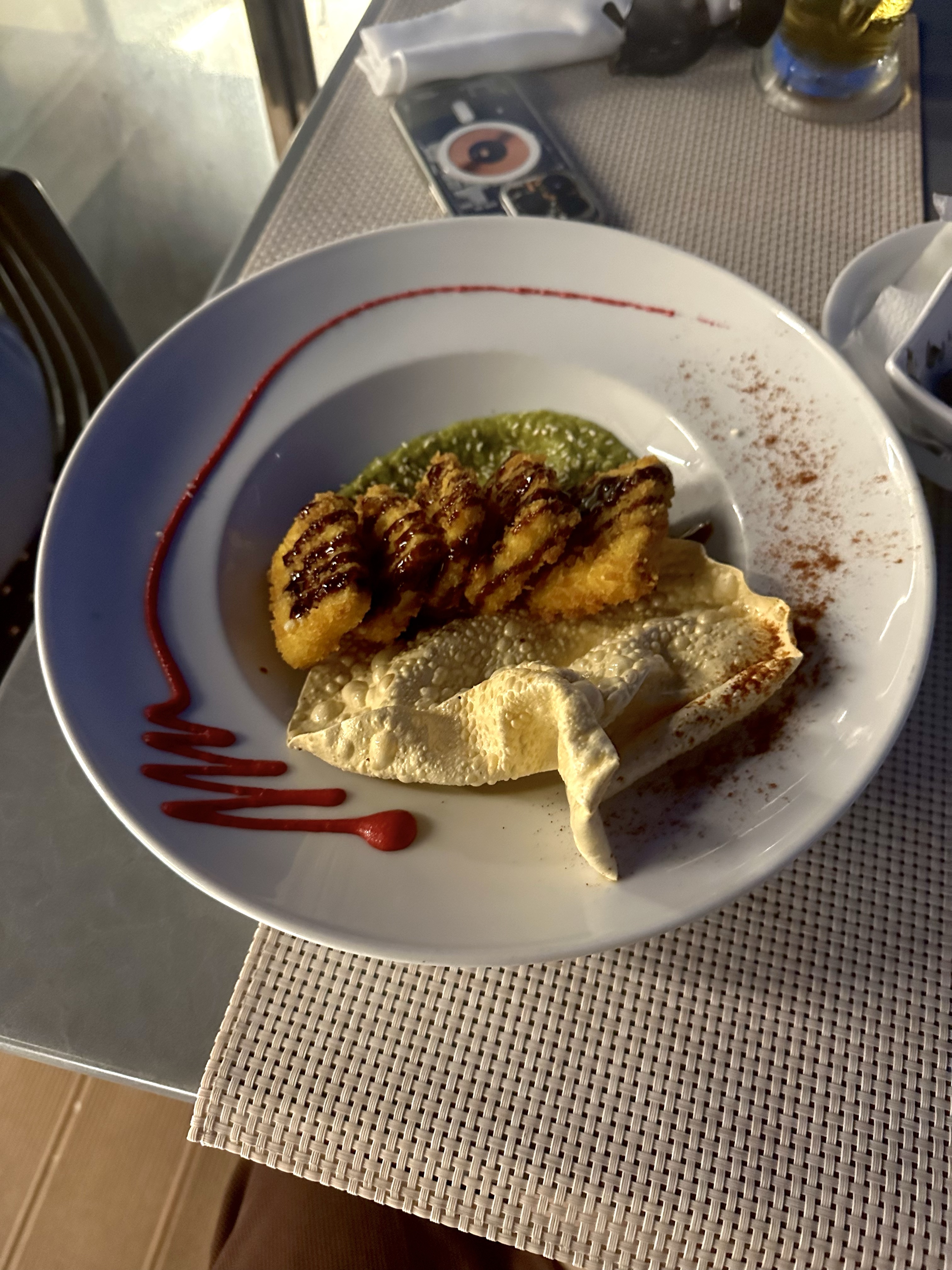 Fried camambert bites with guacamole