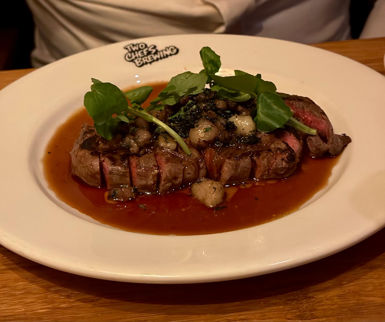 Ribeye with mone marrow at Restaurant Two Chefs