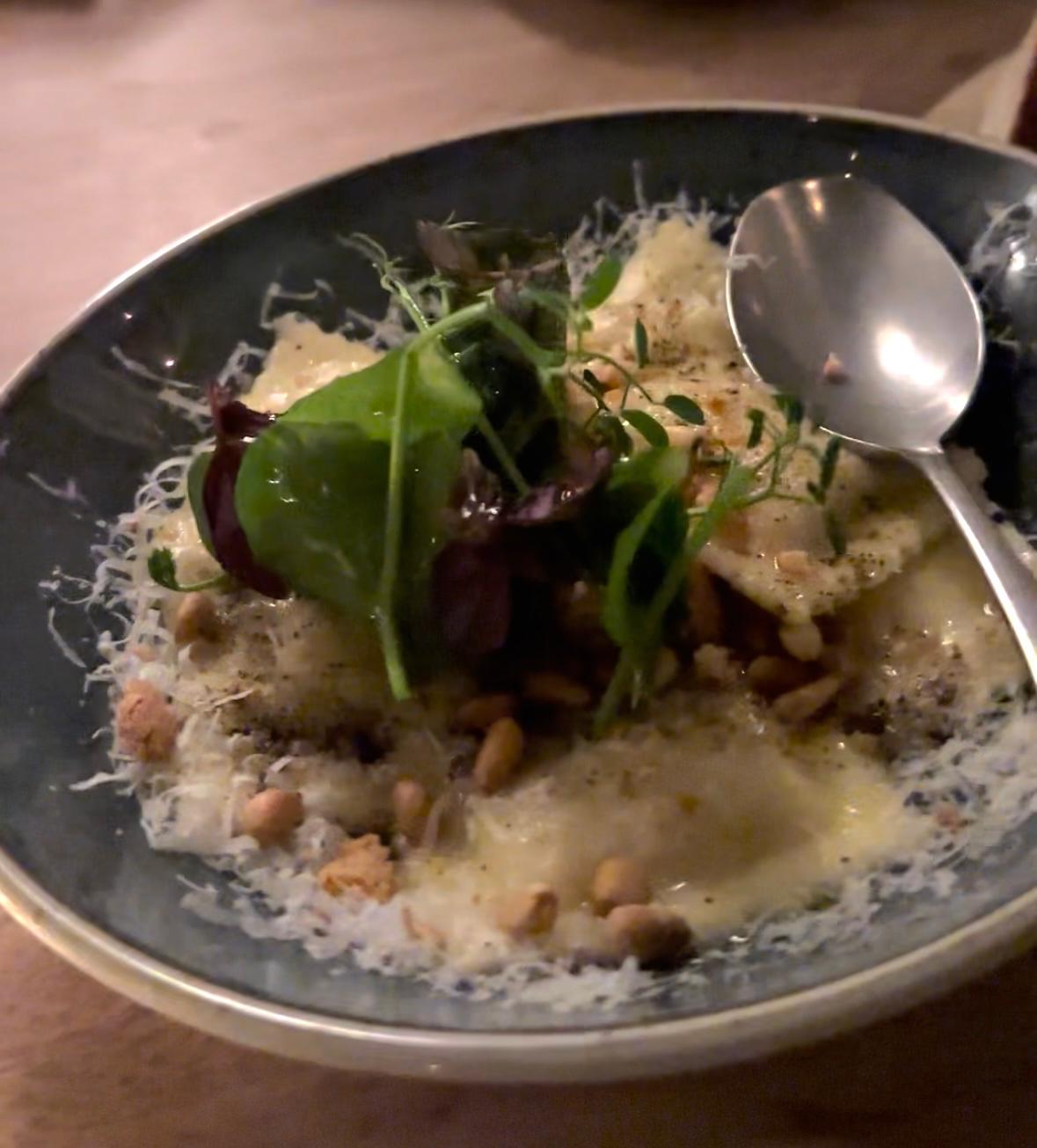 Pumkin ravioli at Sous Bar-Bistro