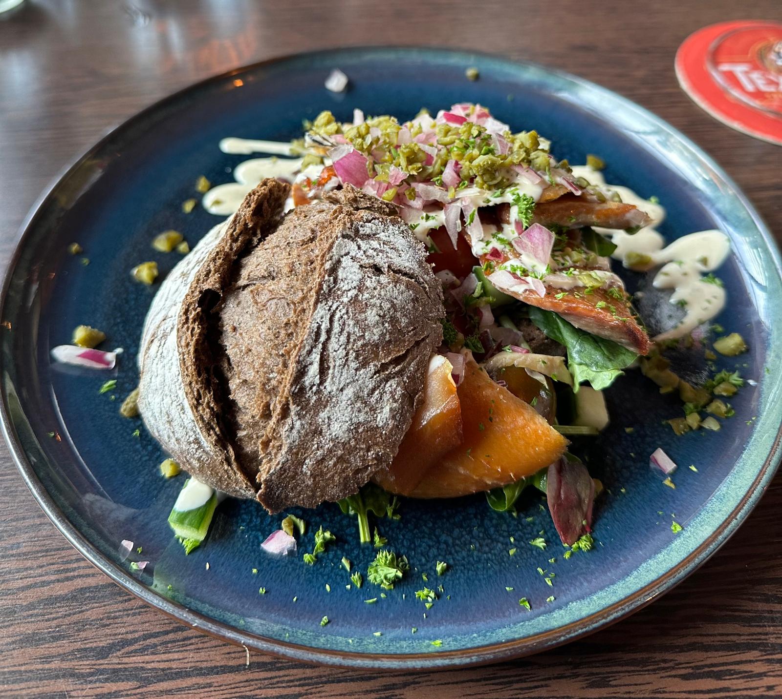 Smoked herring sandwich at "De stal Texel"