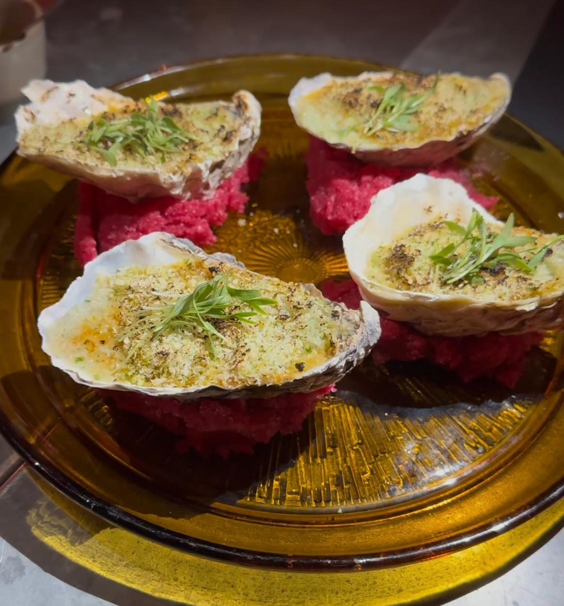 Oysters with Bonemarrow at Sin of Sal