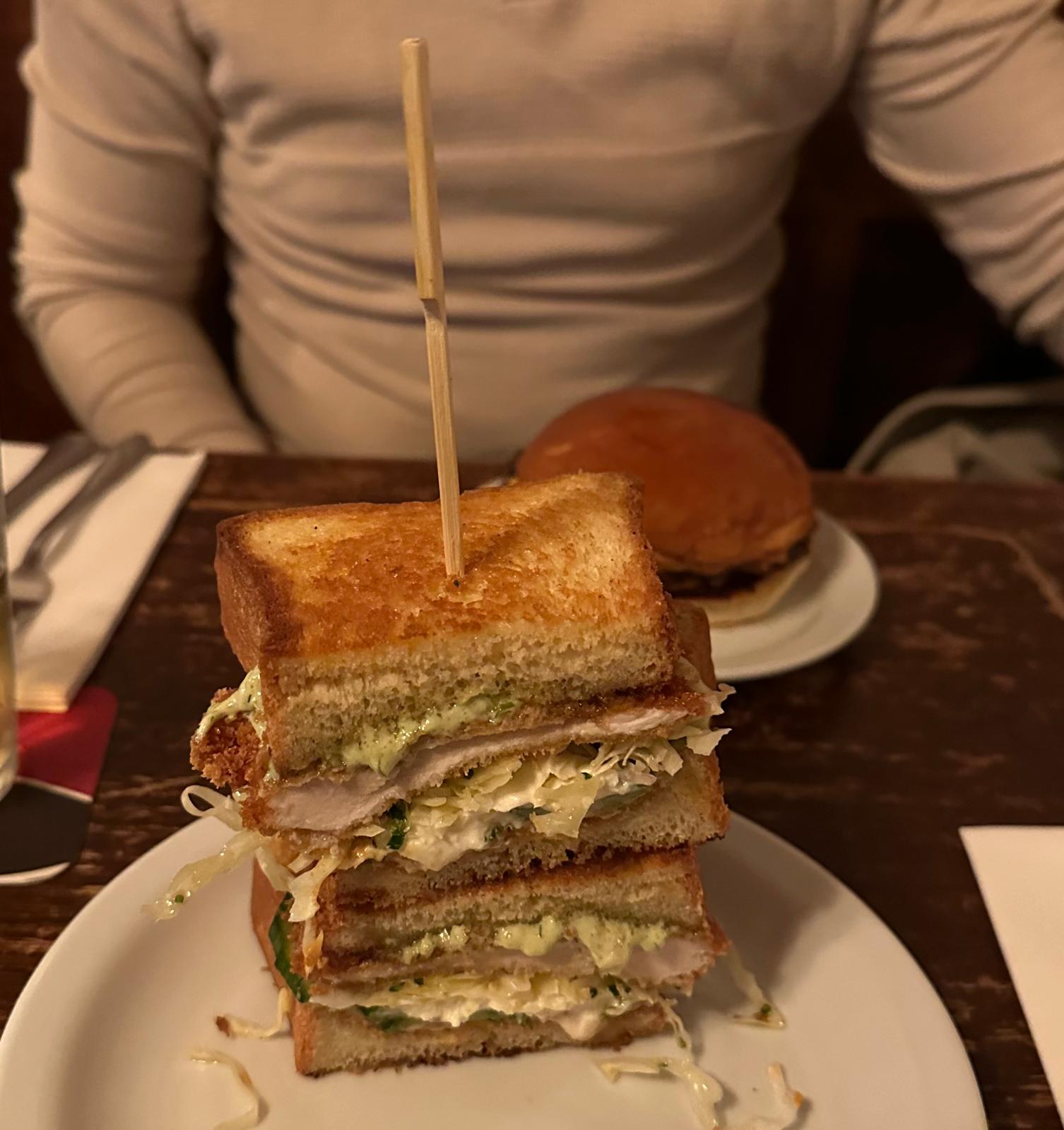 Chicken schnitzel sandwich